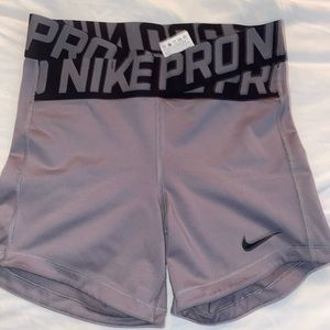 Gray Nike Pro Shorts